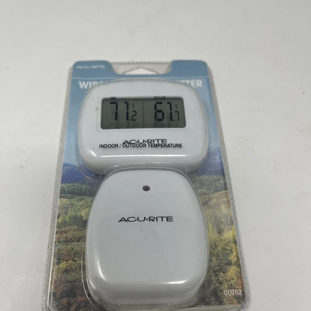 Acu-rite 00782A2 Wireless Indoor/Outdoor Thermometer Temperature White New
